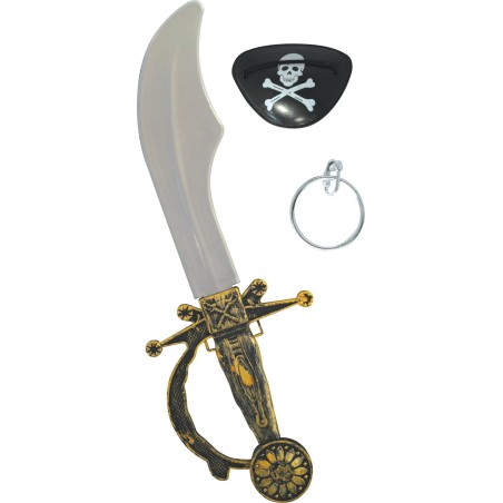 KIT SABRE PLUS CACHE IL DU PIRATE PLUS BOUCLE D OREILLE