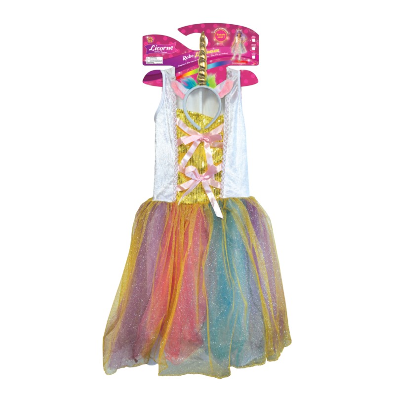 DEGUISEMENT LICORNE LUMINEUSE 3-4 ANS