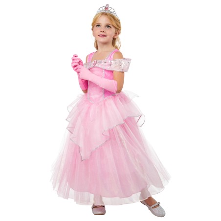 DEGUISEMENT LUXE PRINCESSE ROSE 5-6 ANS