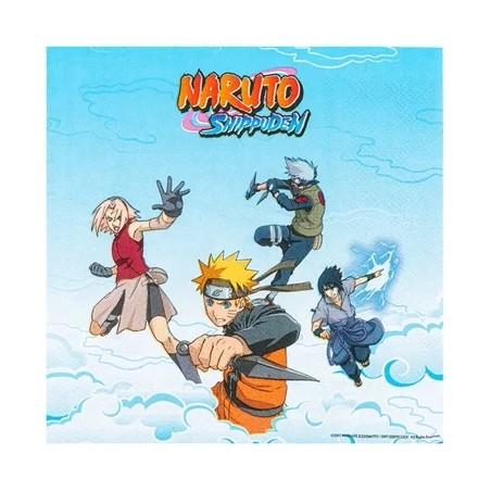 20 SERVIETTES PAPIER 33 CM X 33 CM 3 PLIS NARUTO