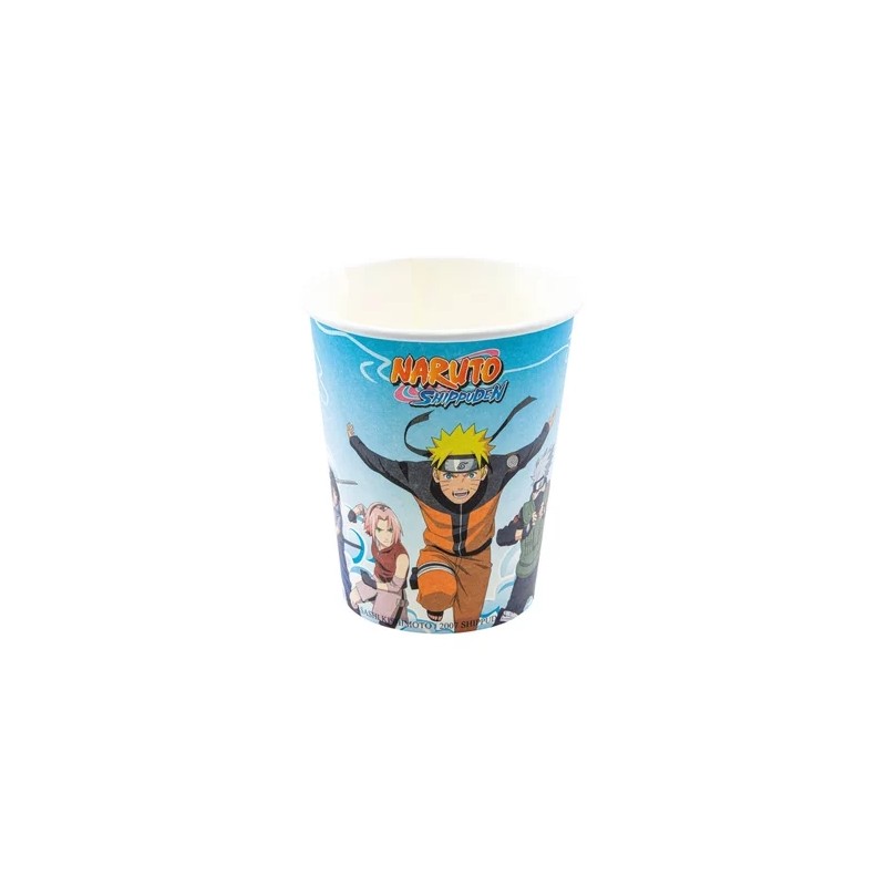 8 GOBELETS 250 ML SANS PLASTIQUE NARUTO