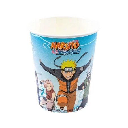 8 GOBELETS 250 ML SANS PLASTIQUE NARUTO