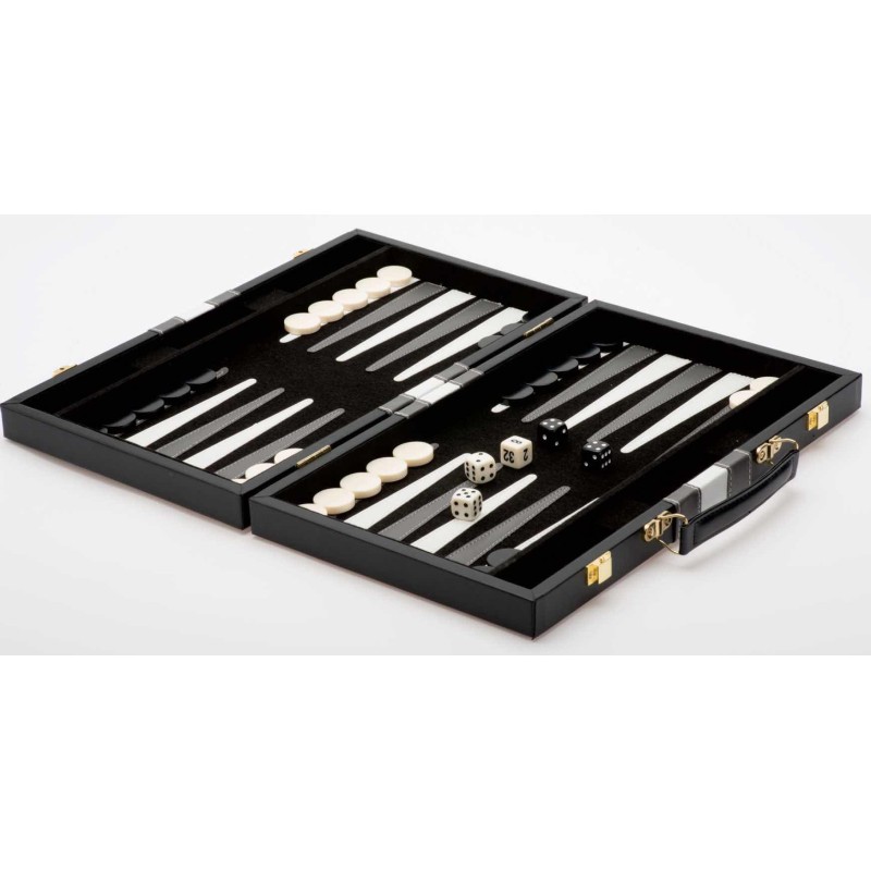 BACKGAMMON L ELEGANT SIMILI CUIR 38CM