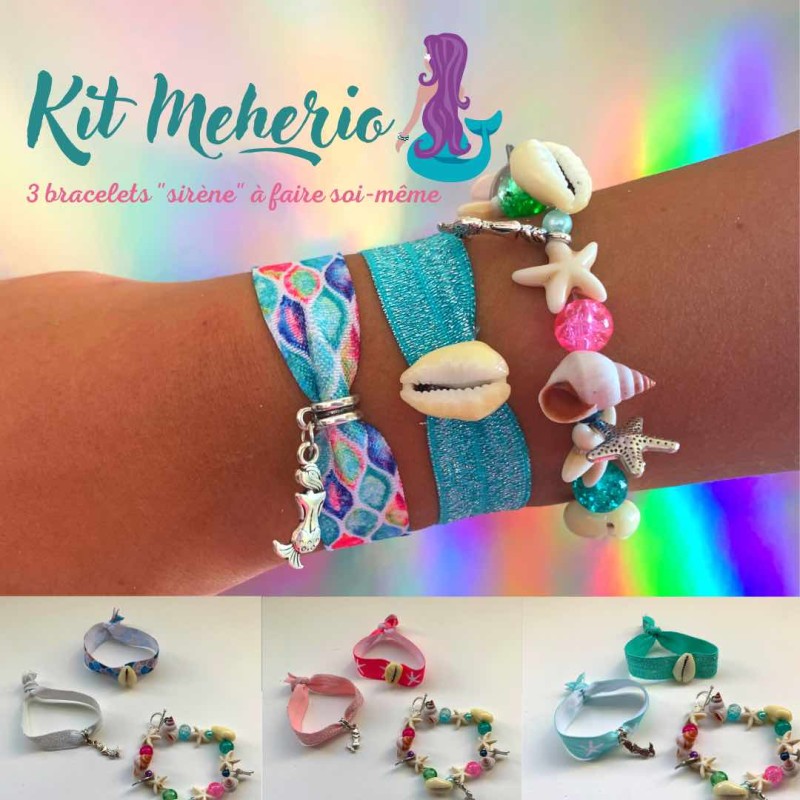 COFFRETS 3 BRACELETS ENFANT SIRENE