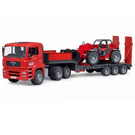 CAMION DE TRANSPORT MAN TGA AVEC ENGIN MANITOU MLT 633