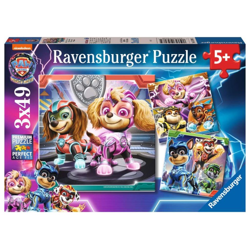 PUZZLES 3X49 P - LA FORCE DE LA PAT PATROUILLE - PAW PATROL FILM 2