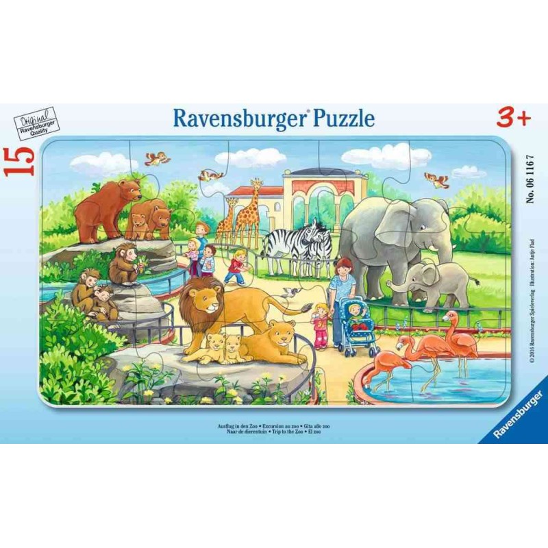 PUZZLE CADRE 15 P - EXCURSION AU ZOO