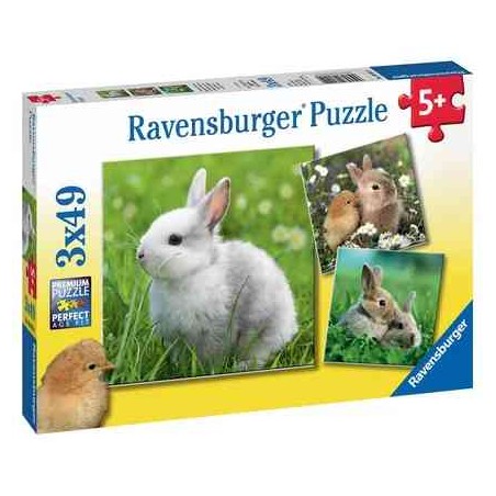 PUZZLES 3X49 P - MIGNONS PETITS LAPINS