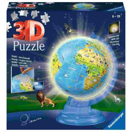 PUZZLE 3D GLOBE ILLUMINE 180 P