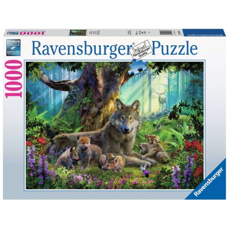 PUZZLE 1000 P - FAMILLE DE LOUPS DANS LA FORET