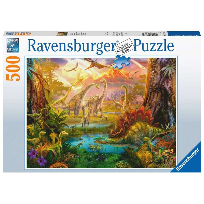 PUZZLE 500 P - LA TERRE DES DINOSAURES