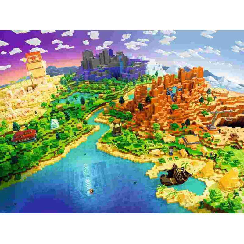 PUZZLE 1500 PIECES - LE MONDE DE MINECRAFT