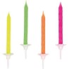 10 BOUGIES SPIRALES NEON HAUTEUR 6 3 CM