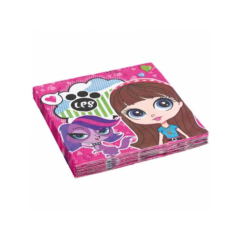 20 SERVIETTES - LITTLEST PETSHOP