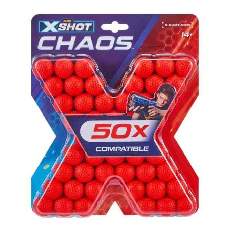 RECHARGES XSHOT CHAOS 50 BILLES EN MOUSSE