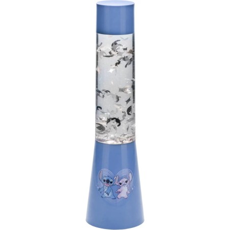 STITCH ET ANGEL GLITTER FLOW LAMPE 33 CM