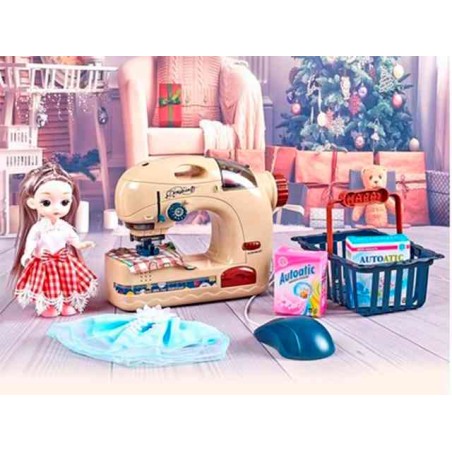 ELECTRIC SEWING MACHINE WITH LIGHTING AND SOUND PLUS SOLID BODY BARBIE NO INCLUDE B