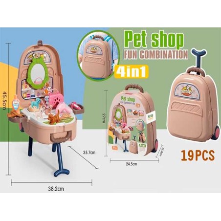 4IN1 PET SET DRAW-BAR SUITCASE