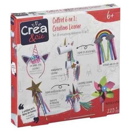 COFFRET 6 EN 1 CREATIONS LICORNE