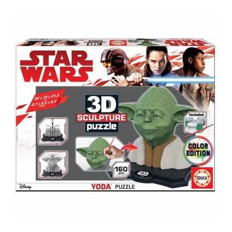 COLOR SCULPTURE PUZZLE 3D YODA