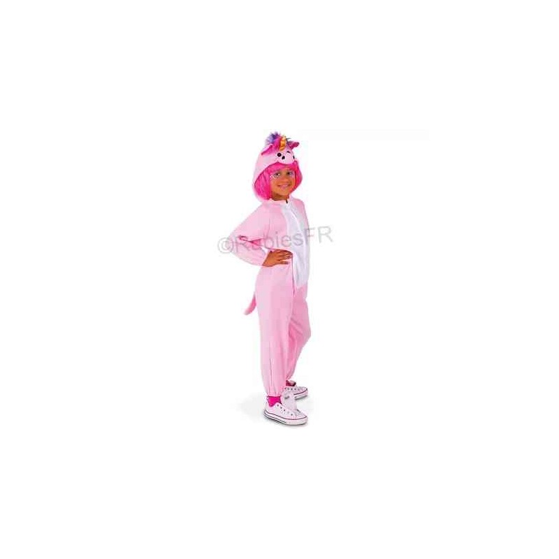 COMBINAISON PYJAMA LICORNE ROSE - STD 5-7 ANS