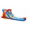 CHATEAU GONFLABLE HOT SUMMER DOUBLE WATER SLIDE WITH WATER CANNON