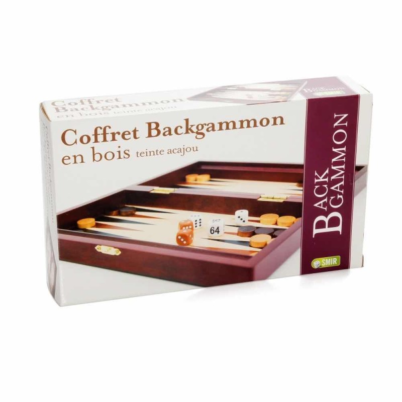 BACKGAMMON ACAJOU 28X15 CM