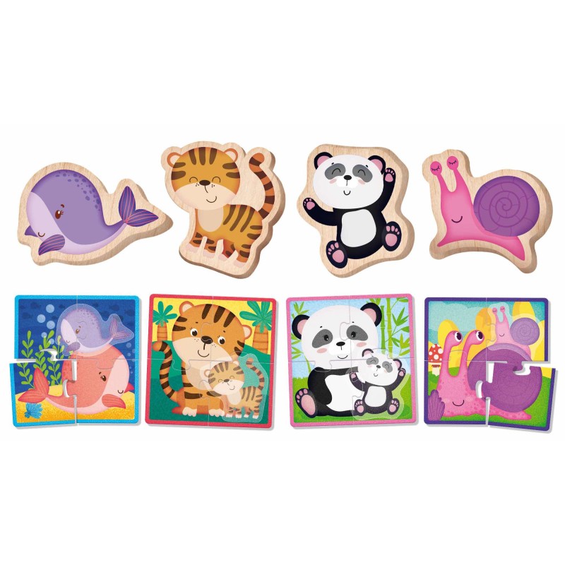 MONTESSORI BABY BOIS PUZZLE ANIMALS