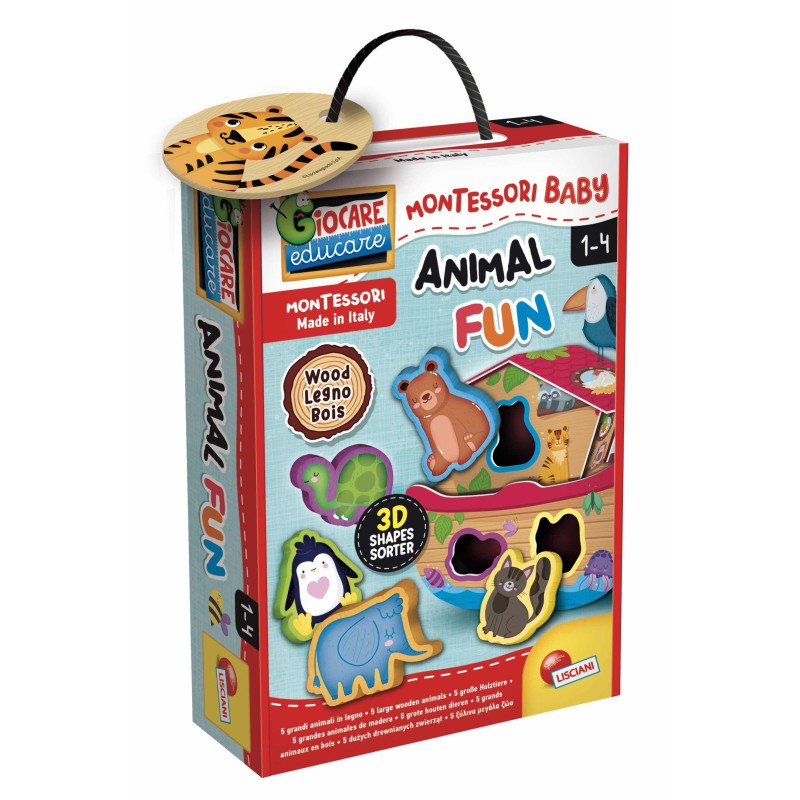 MONTESSORI BABY BOIS ANIMAL FUN LES ANIMAUX RIGOLOS