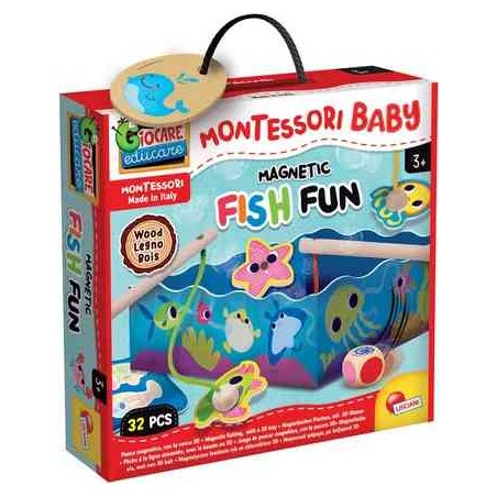 MONTESSORI BABY BOIS FISH FUN PECHE A LA LIGNE MAGNETIQUE