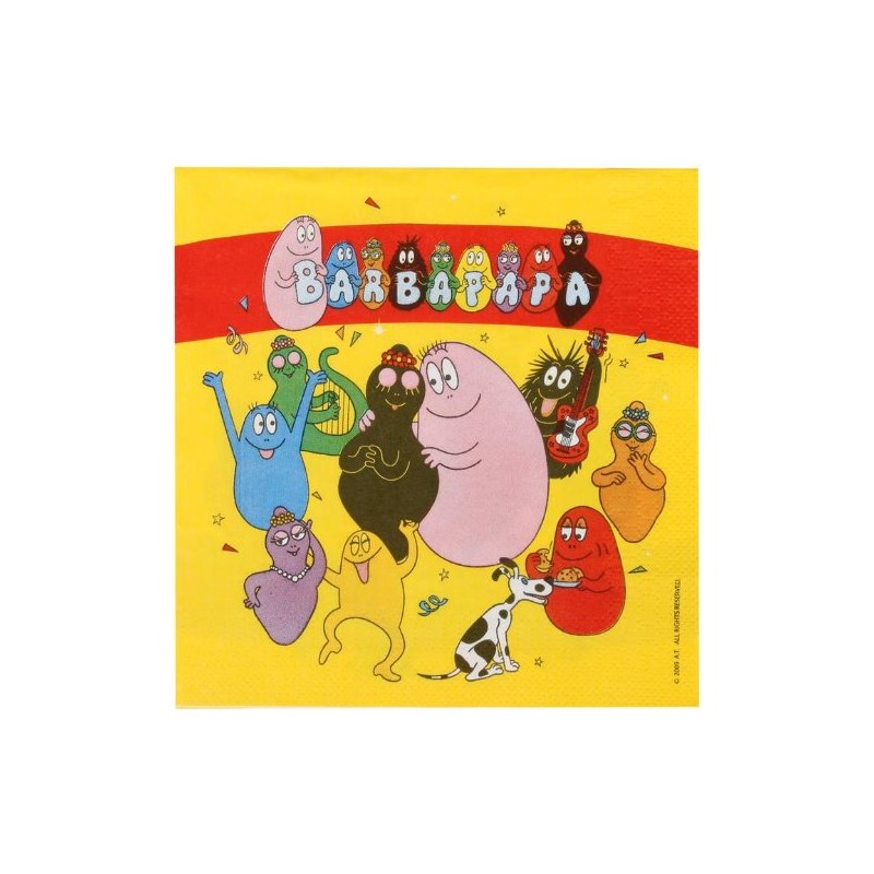 12 SERVIETTES 33X33 CM BARBAPAPA