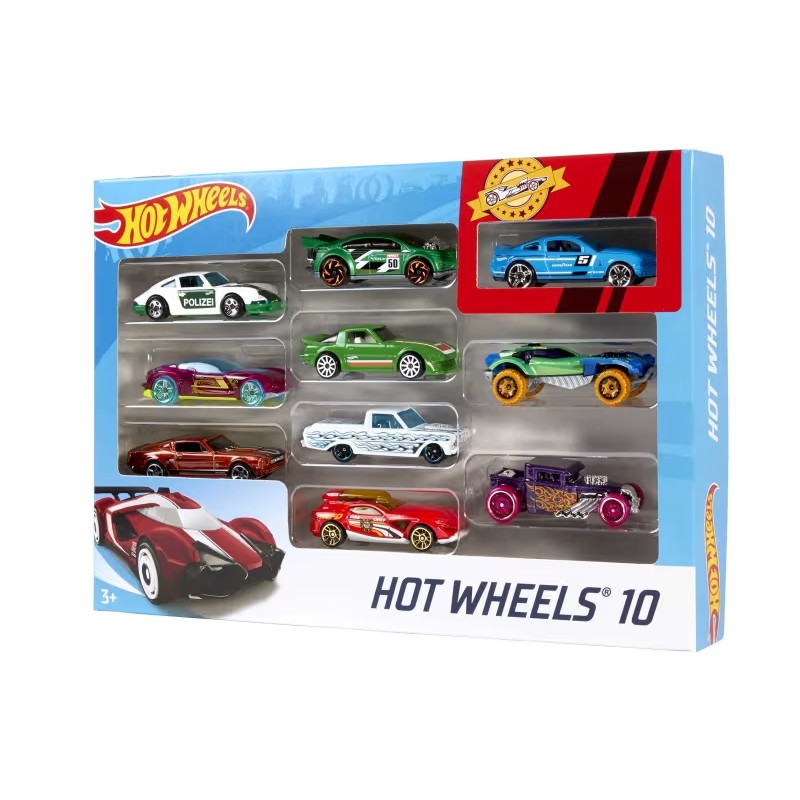 HOT WHEELS COFFRET 10 VEHICULES