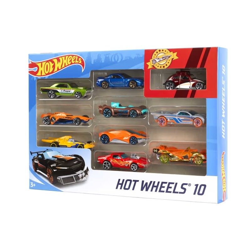 HOT WHEELS COFFRET 10 VEHICULES