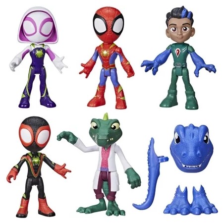 SPIDEY PACK DE 5 FIGURINES DINO PLUS ACCESSOIRES