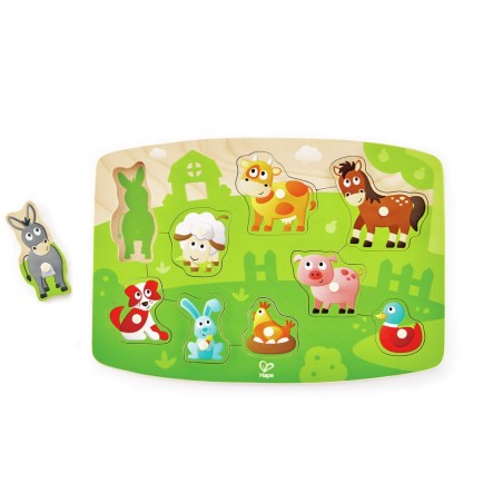 PUZZLE A BOUTONS ANIMAUX DE LA FERME