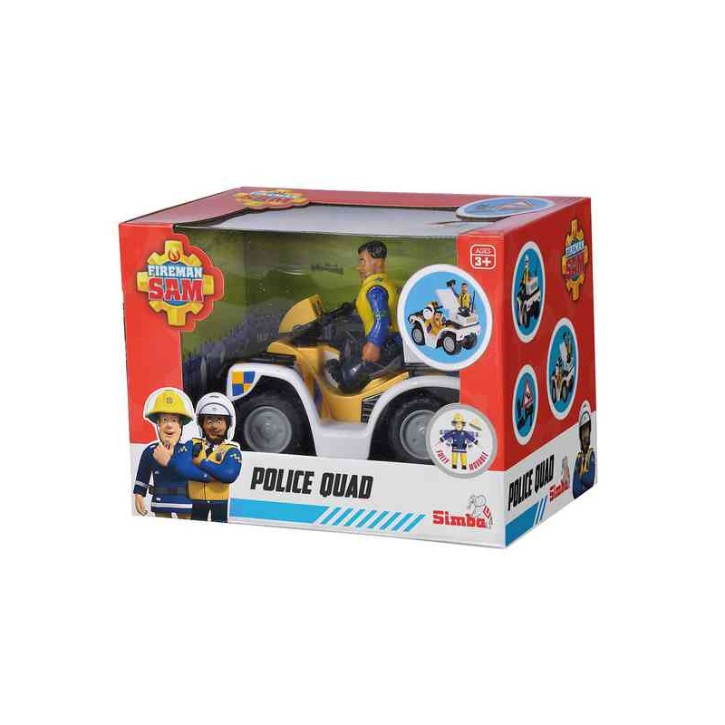 QUAD POLICE PLUS 1 FIGURINE SAM LE POMPIER