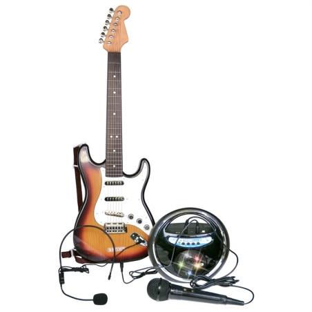 SET ELECTRONIC GUITAR BT AMPLIFIER MICROPHONE