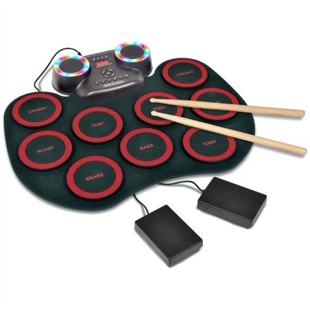 WIRELESS ROLL UP ELECTRONIC DRUM SET WITH DRUMSTICKS SUITABLE FOR DRUMS TRAINING