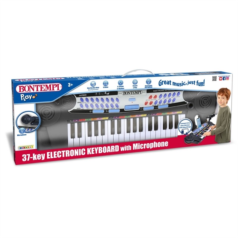 37 KEY ELECTRONIC KEYBOARD WITH MICROPHONE NEW