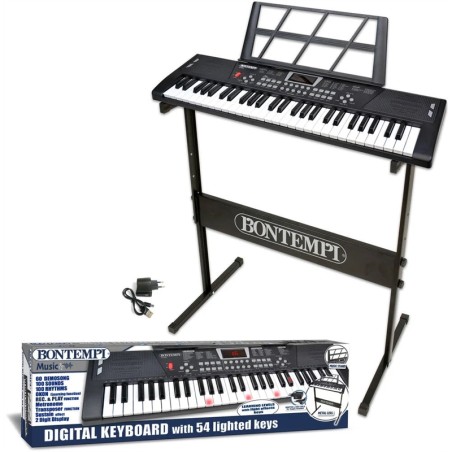 54 KEY ELECTRONIC KEYBOARD WITH LIGHTING KEYS AND LEGS NEW