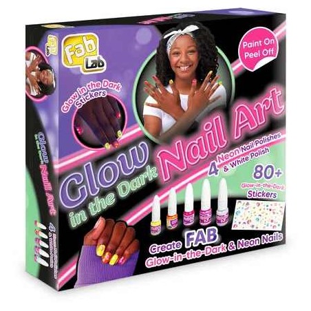 FAB-LAB GLOW IN THE DARK DELUXE NAIL SALON - COFFRET ONGLERIE DELUXE GLOW IN THE