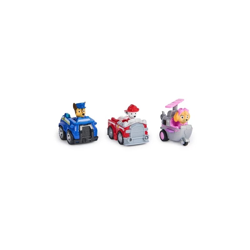 PACK DE 3 VEHICULES RETRO FRICTION LA PAT PATROUILLE