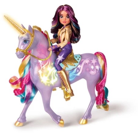 LICORNE A FONCTIONS 28 CM WILDSTAR PLUS POUPEE 24 CM UNICORN ACADEMY