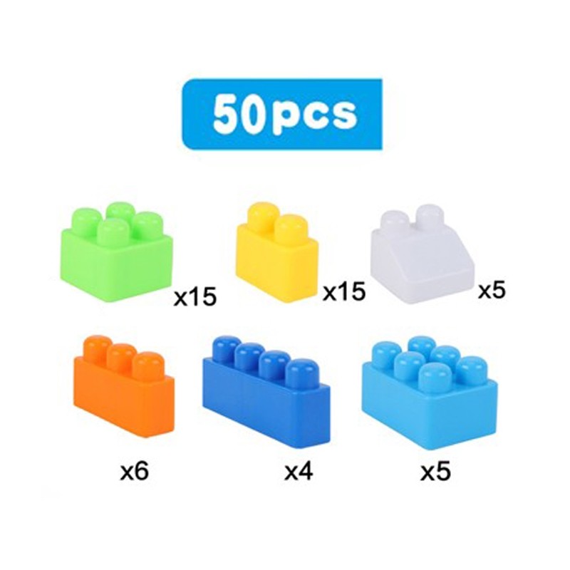 BOITE DE BLOCK DE CONSTRUCTION 50 PCS