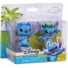 2 FIGURINES STITCH HULA ET SUPER-HERO