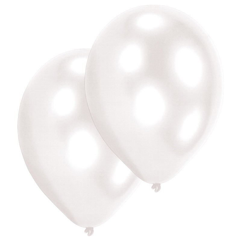 10 BALLONS LATEX STANDARD BLANC 27 5 CM - 11