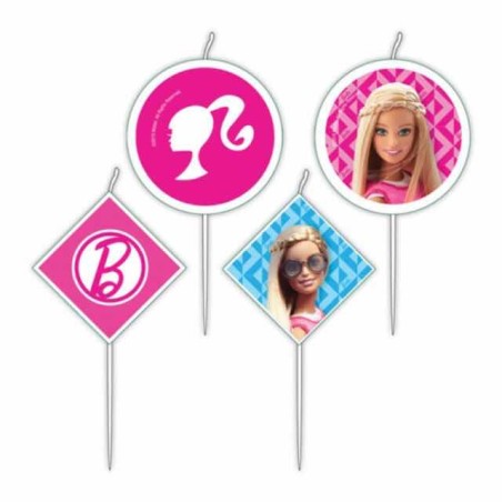 4 BOUGIES MINI - BARBIE