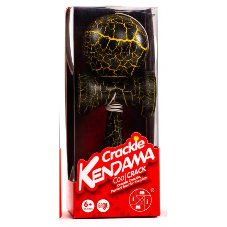 KENDAMA CRACKLE BOULE 6 CM JAUNE