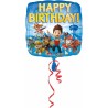 STANDARD HX LA PAT PATROUILLE HAPPY BIRTHDAY BALLON HELIUM S60 SOUS SACHET 43 CM