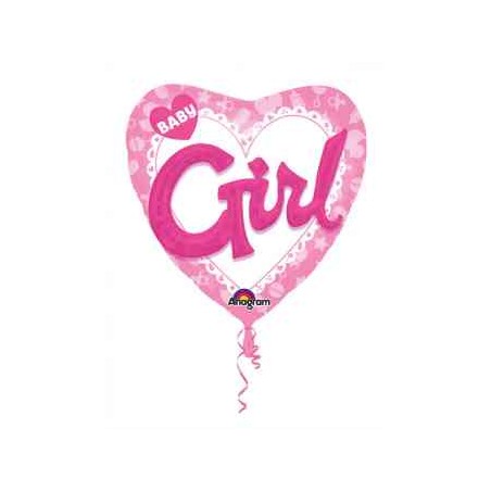 MULTI BALLONS HELIUM ROSE 91CM - BABY GIRL